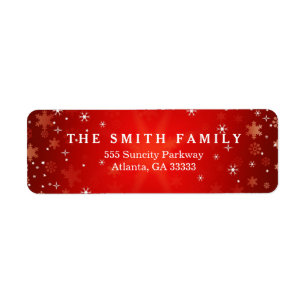 Classic Dots Modern Red Snowflake Christmas