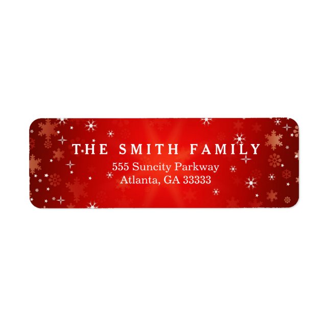 Classic Dots Modern Red Snowflake Christmas (Front)