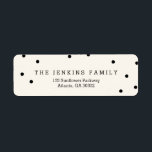 Classic Dots Modern Return Address Labels<br><div class="desc">Add a finishing touch to your holiday mails with our chic and modern holiday address labels. Matching holiday cards,  holiday gift labels,  and more are available at berryberrysweet.com</div>