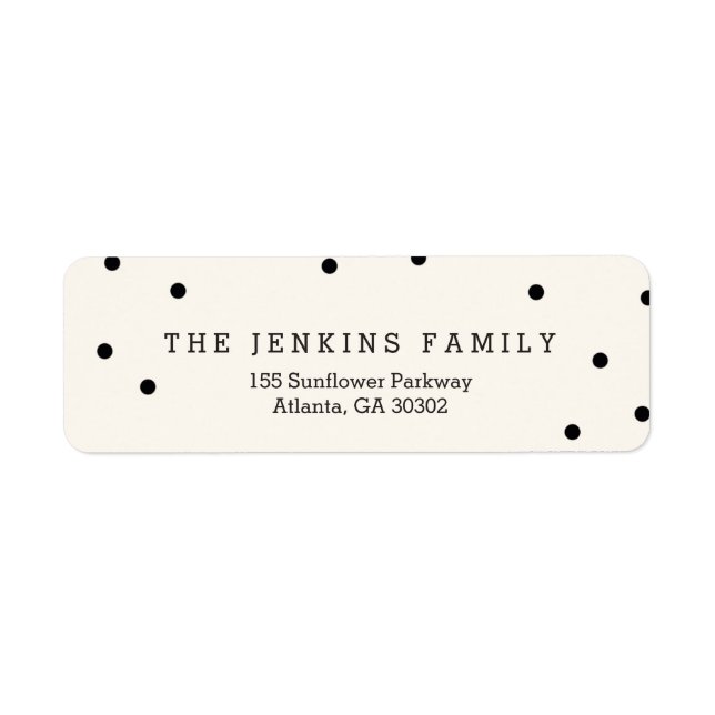 Classic Dots Modern Return Address Labels (Front)