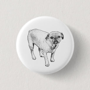 Classic Dotted Dog Button Inspires Smiles Anywhere