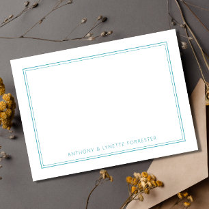 Classic Double Border Sapphire Blue Card