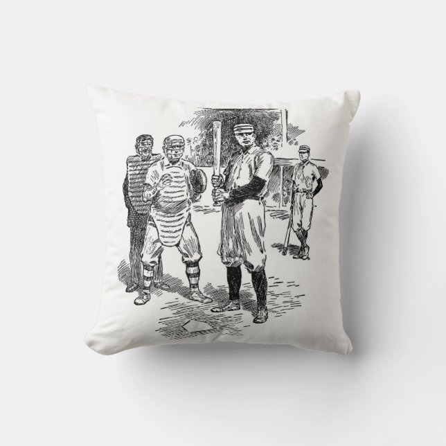 Classic Double Sided Baseball Throw Pillow (Front)