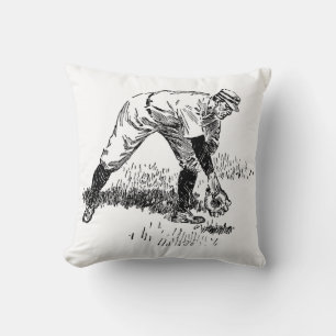 Classic Double Sided Baseball Throw Pillow