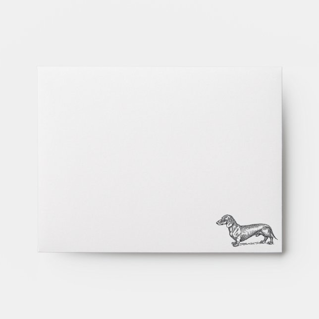 Classic Doxie - Black Envelope (Front)