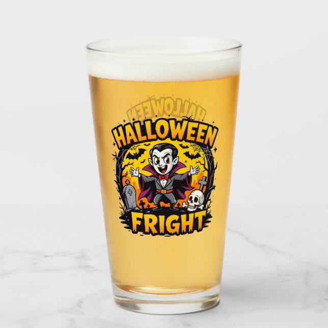 Classic Dracula Halloween Fright Glass (Back Filled)