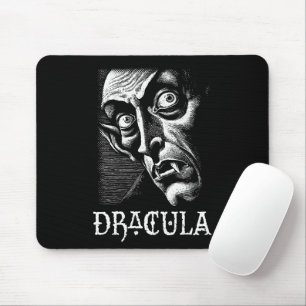 Classic Dracula Vintage Gothic Vampire Halloween Mouse Mat