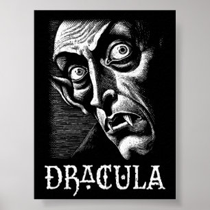 Classic Dracula Vintage Gothic Vampire Halloween Poster