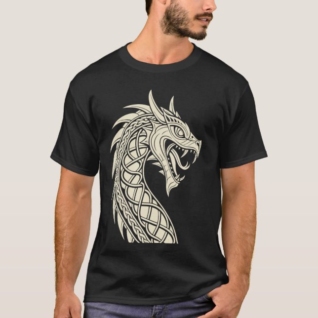 Classic Dragon Viking World Serpent u2013 Nordic K T-Shirt (Front)