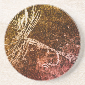 Classic dry fly pattern for trout and bass fishing coaster