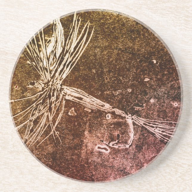 Classic dry fly pattern for trout and bass fishing coaster (Front)