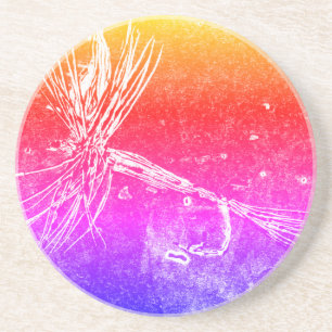 Classic dry fly pattern for trout and bass fishing coaster