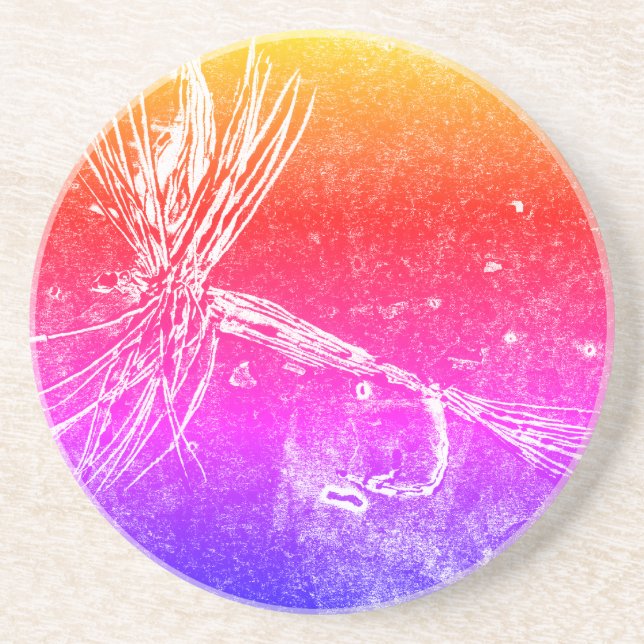 Classic dry fly pattern for trout and bass fishing coaster (Front)