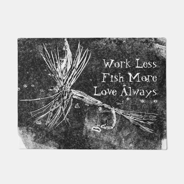 Classic dry fly pattern for trout and bass fishing doormat (Front)