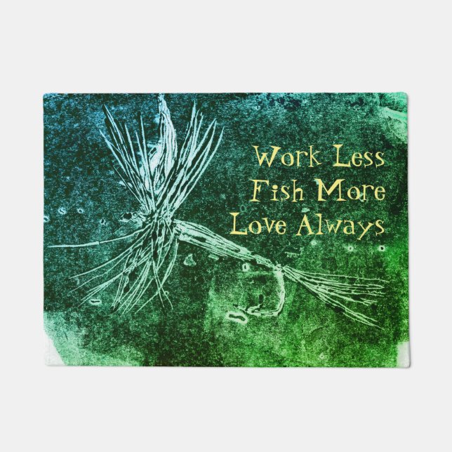 Classic dry fly pattern for trout and bass fishing doormat (Front)