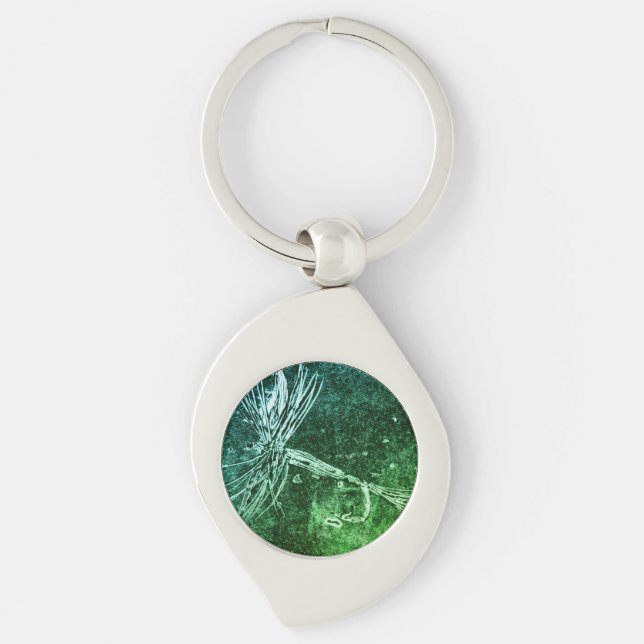 Classic dry fly pattern for trout and bass fishing key ring (Front)