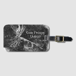 Classic dry fly pattern for trout and bass fishing luggage tag
