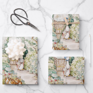Classic Duck Strolling in the Garden Wrapping Paper Sheet