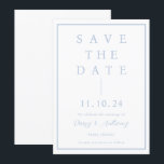 Classic Dusty Blue Border | Simple Elegant Save The Date<br><div class="desc">Classic Dusty Blue Border | Simple Elegant Save the Date</div>