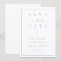 Classic Dusty Blue Border | Simple Elegant