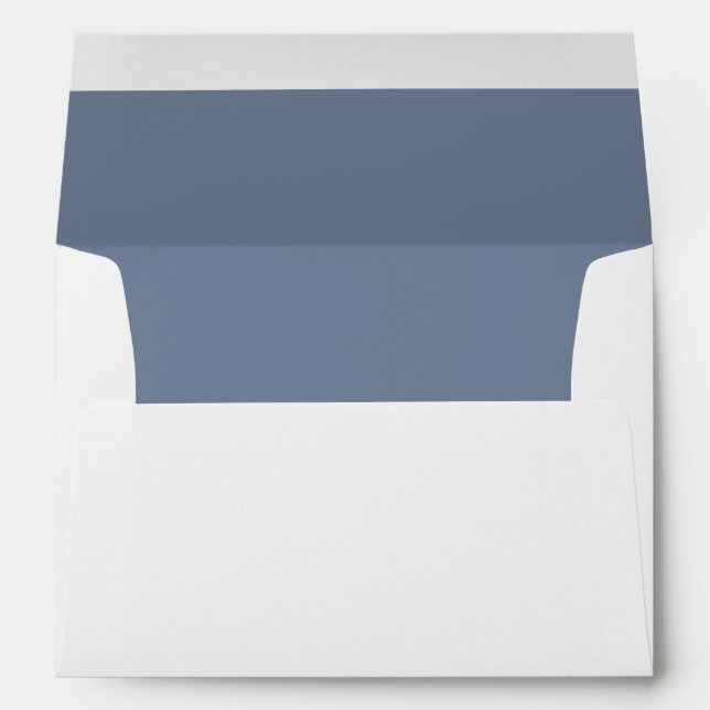 Classic Dusty Blue Return Address  Envelope (Back (Bottom))
