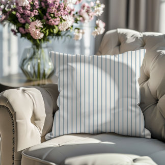 Classic Dusty Blue Stripe Cushion