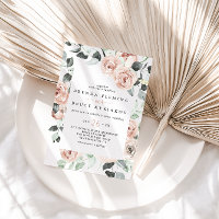 Classic Dusty Pink Rose Floral Casual Wedding 