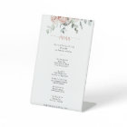 Classic Dusty Pink Rose Floral Dinner Menu