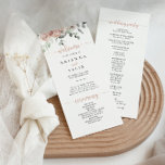Classic Dusty Pink Rose Floral Wedding  Programme<br><div class="desc">This classic dusty pink rose floral wedding program is perfect for a rustic wedding. The design features elegant watercolor dusty pink roses and green foliage,  neatly assembled into beautiful bouquets.</div>