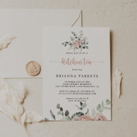 Classic Dusty Pink Rose Kitchen Tea Bridal Shower 