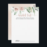 Classic Dusty Pink Rose Wedding Bucket List Cards<br><div class="desc">These classic dusty pink rose wedding bucket list cards are the perfect activity for a rustic wedding reception or bridal shower. The design features elegant watercolor dusty pink roses and green foliage, neatly assembled into beautiful bouquets. Change the wording to suit any life event. Bucket list sign is sold separately....</div>