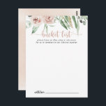 Classic Dusty Pink Rose Wedding Bucket List Cards<br><div class="desc">These classic dusty pink rose wedding bucket list cards are the perfect activity for a rustic wedding reception or bridal shower. The design features elegant watercolor dusty pink roses and green foliage, neatly assembled into beautiful bouquets. Change the wording to suit any life event. Bucket list sign is sold separately....</div>