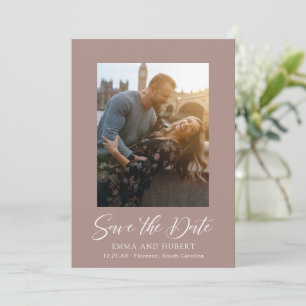 Classic Earthy Neutral Photo Elegant Wedding Save The Date