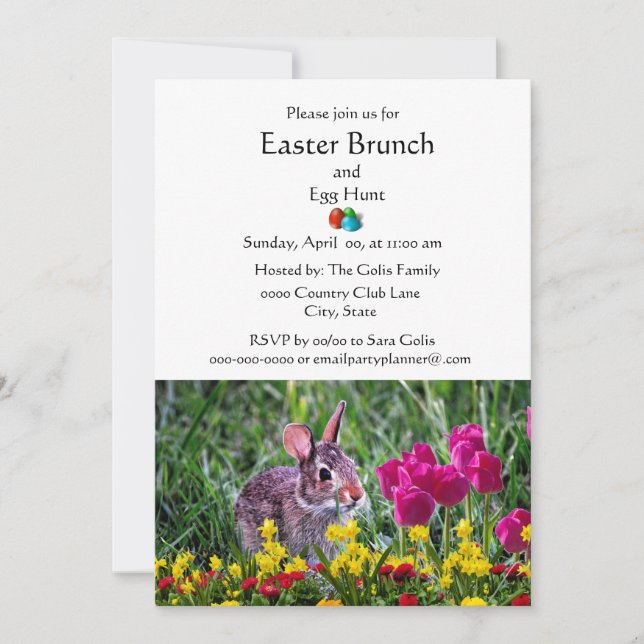 Classic Easter Holiday Family Brunch  Invitation (Front)