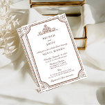 Classic Ecru Brunch with the Bride Bridal Shower Invitation<br><div class="desc">Classic Ecru Brunch with the Bride Bridal Shower</div>