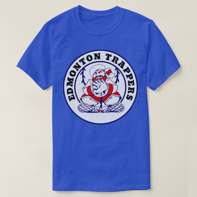 Classic Edmonton Trappers Baseball T-Shirt (Design Front)