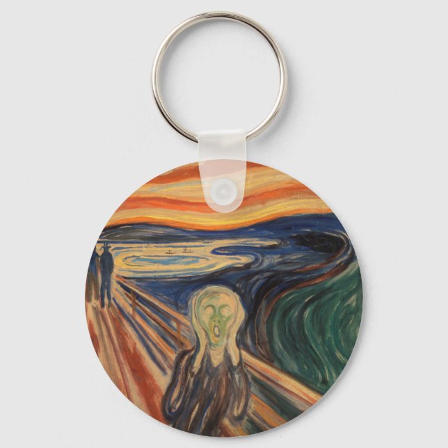 Classic Edvard Munch The Scream Painting Key Ring (Front)