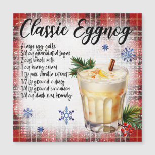 Classic Eggnog Recipe Magnetic Card