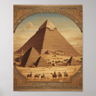 Classic Egyptian Pyramids Poster