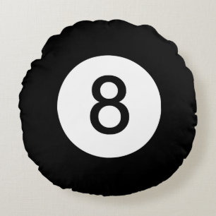 Classic Eight Ball Round Cushion