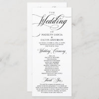 Classic Elegance Black Script, Wedding Ceremony