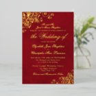 Classic Elegance Crimson Red Formal Wedding Gold