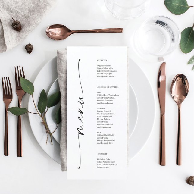Classic Elegance Double Sided Wedding Menu (Creator Uploaded)