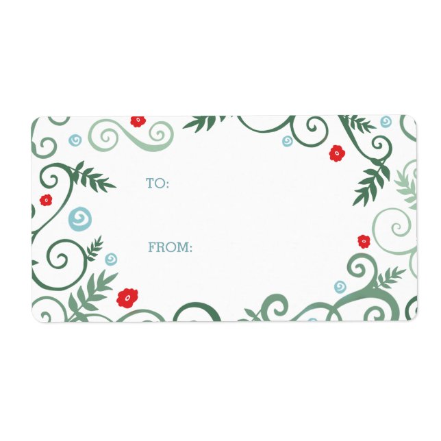 Classic Elegance Gift Tag Labels (Front)