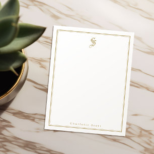 Classic elegance monogram personalised Stationery Card