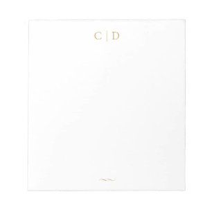 Classic Elegance Monogram Personalised Stationery Notepad