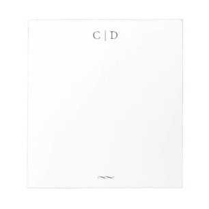 Classic Elegance Monogram Personalized Stationery Notepad