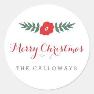 Classic Elegance Personalised Christmas Stickers