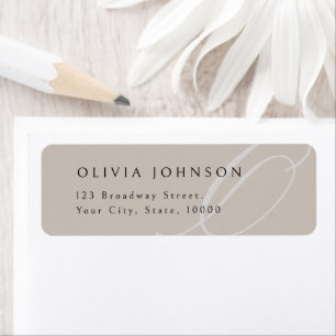 Classic Elegance Script Monogram Return Address