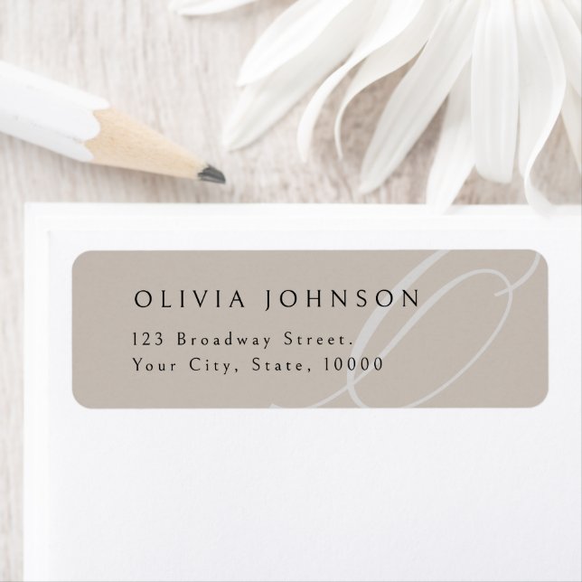 Classic Elegance Script Monogram Return Address (Insitu)